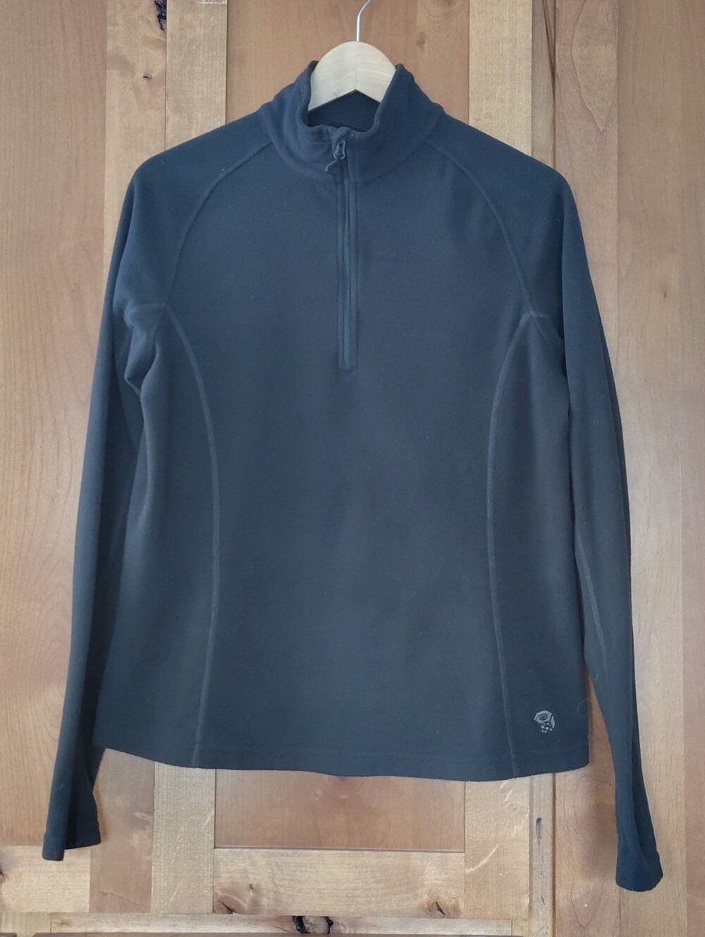Mountain Hardwear Women's Medium Microchill Fleece‎ Pullover Black Quarter Zip